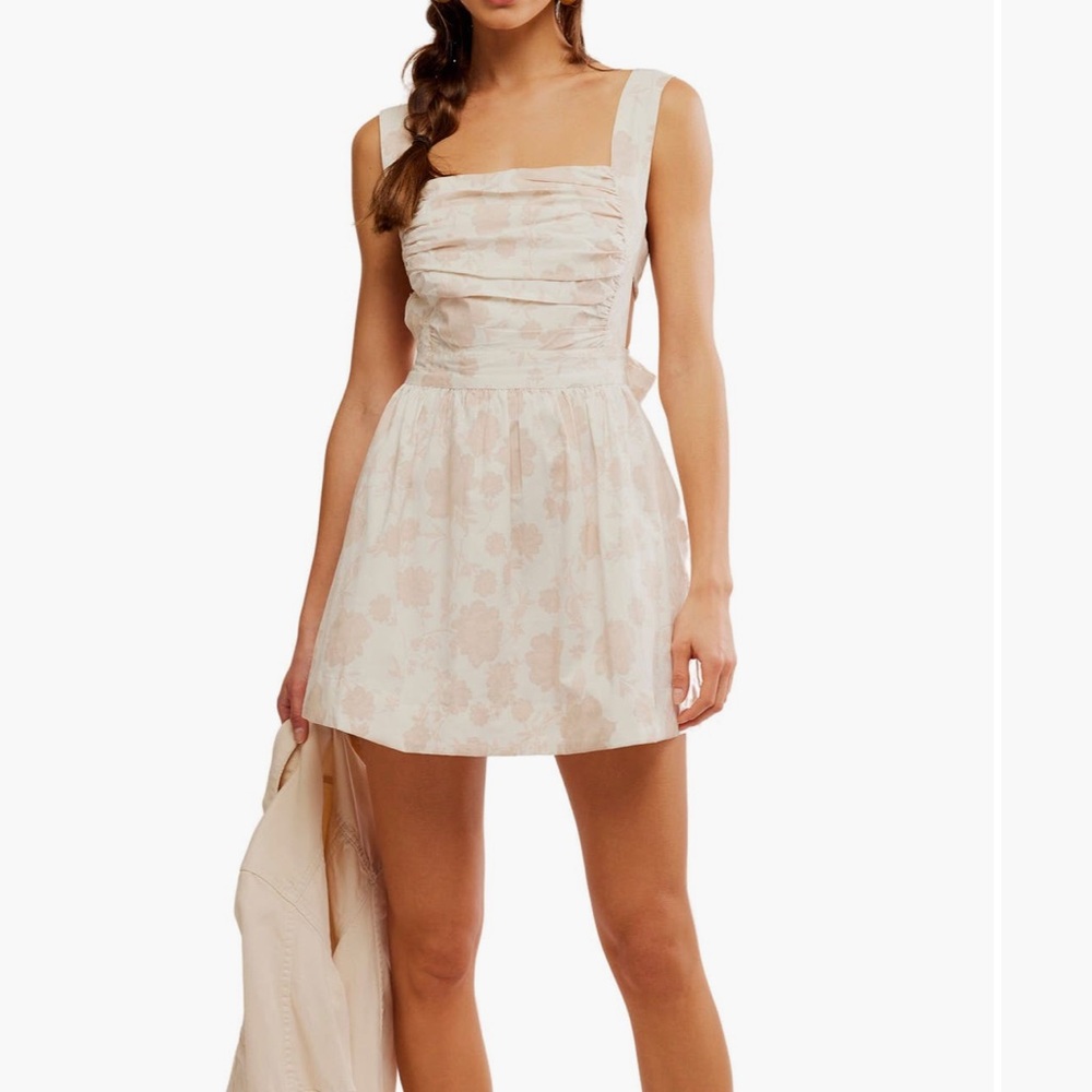 Free People Cream Floral Mini Dress - Picture 5 of 6